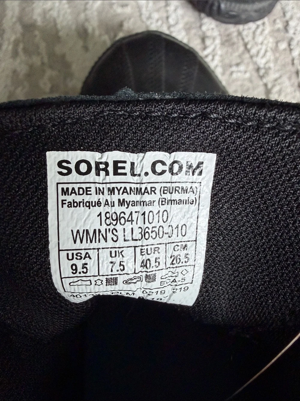 Sorel Black Gray Waterproof Lace-Up Ankle Booties